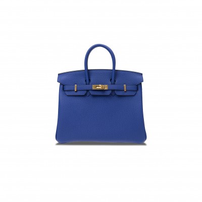 HERMES MASTER BIRKIN 30 TOGO LEATHER ELECTRIC BLUE GOLD BUCKLE BK257TTGGP (30*23*15cm)